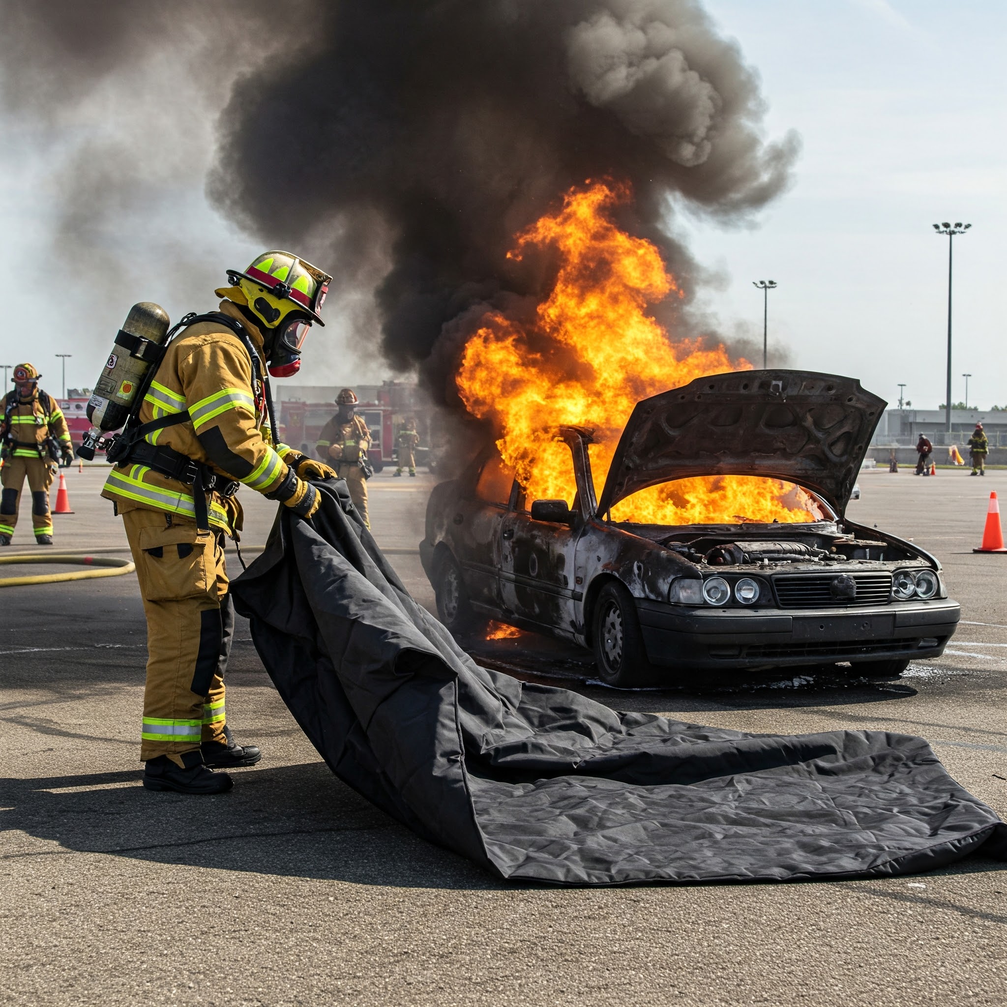 Position Fire Blanket