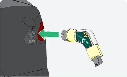 Insert into vehicle’s charge port