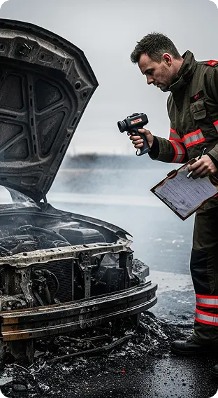 Burnt vehicle